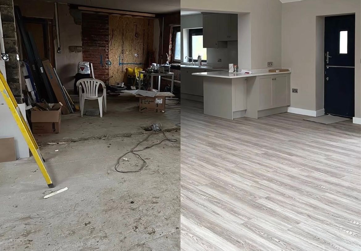 Kitchen Renovation. Flooring and Kitchen 